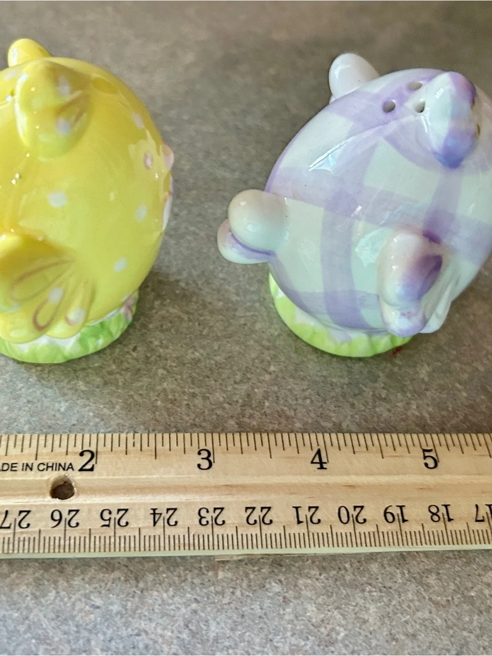 Pastel Ceramic Chick salt and pepper shakers